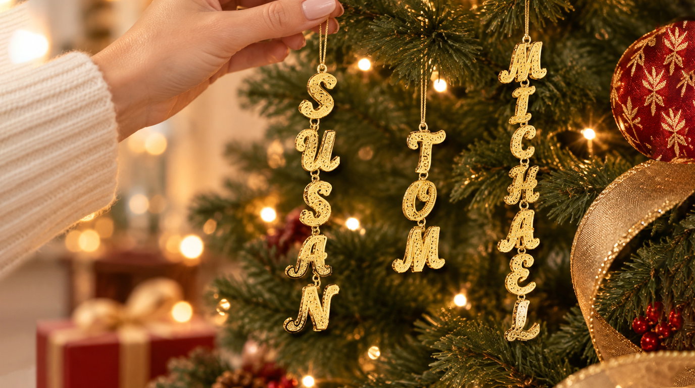 Personalized Gold Ornament