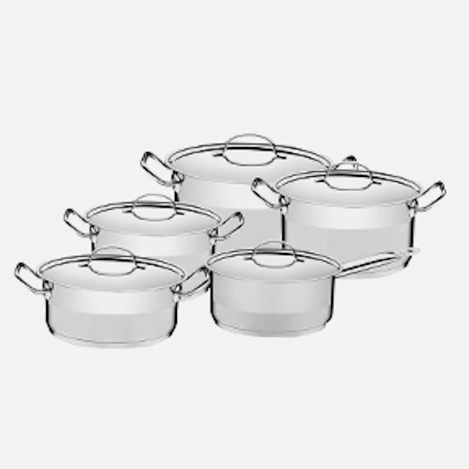 Tramontina Professional Stainless Steel Cookware Set, 5-Piece