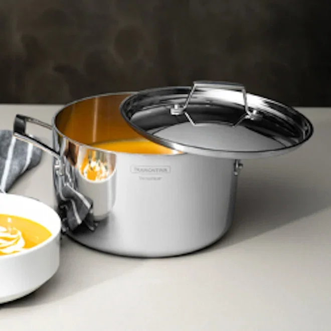 Tramontina Grano Stainless Steel Deep Casserole Pot with Lid