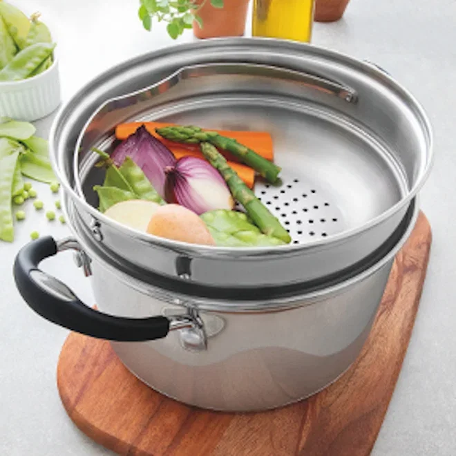 Tramontina Solar Stainless Steel Steamer Set, 2-Piece