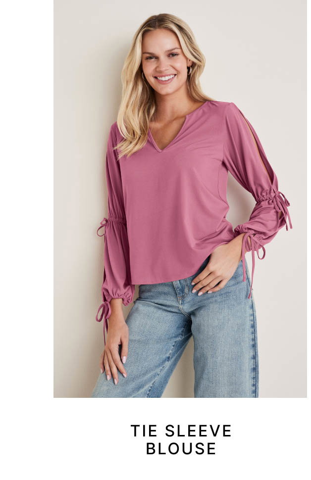 Tie Sleeve Blouse