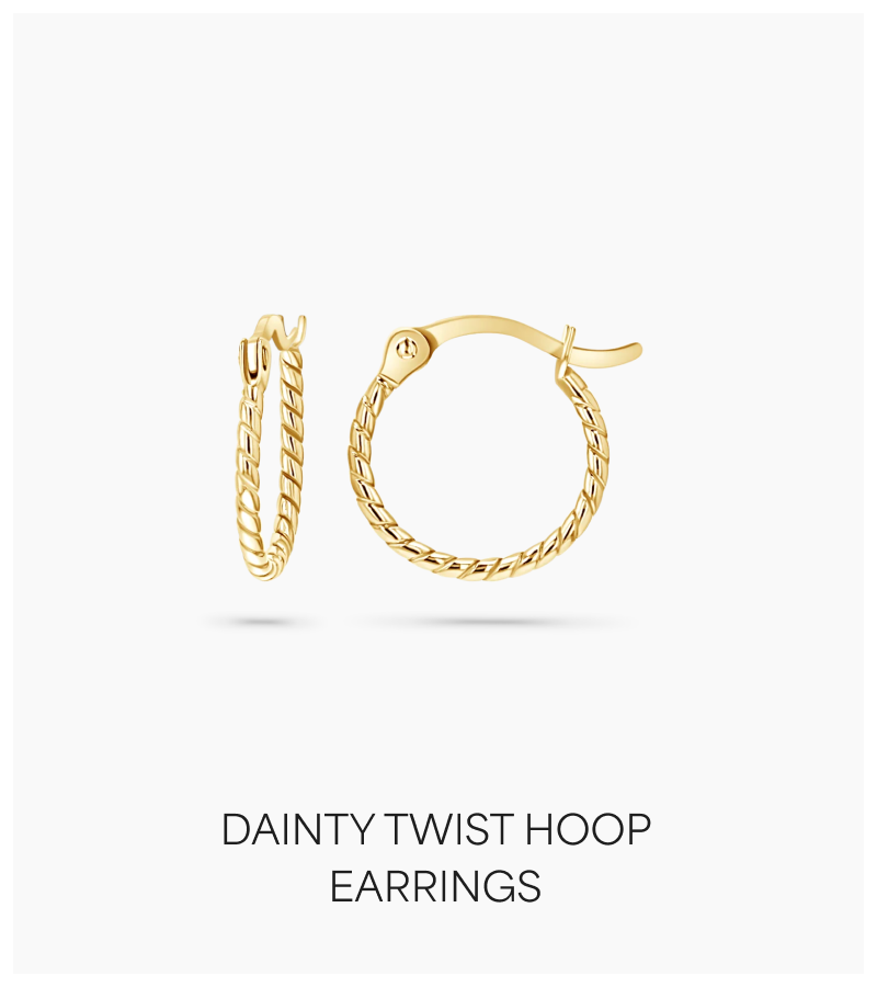 Dainty Twist Hoop Earrings