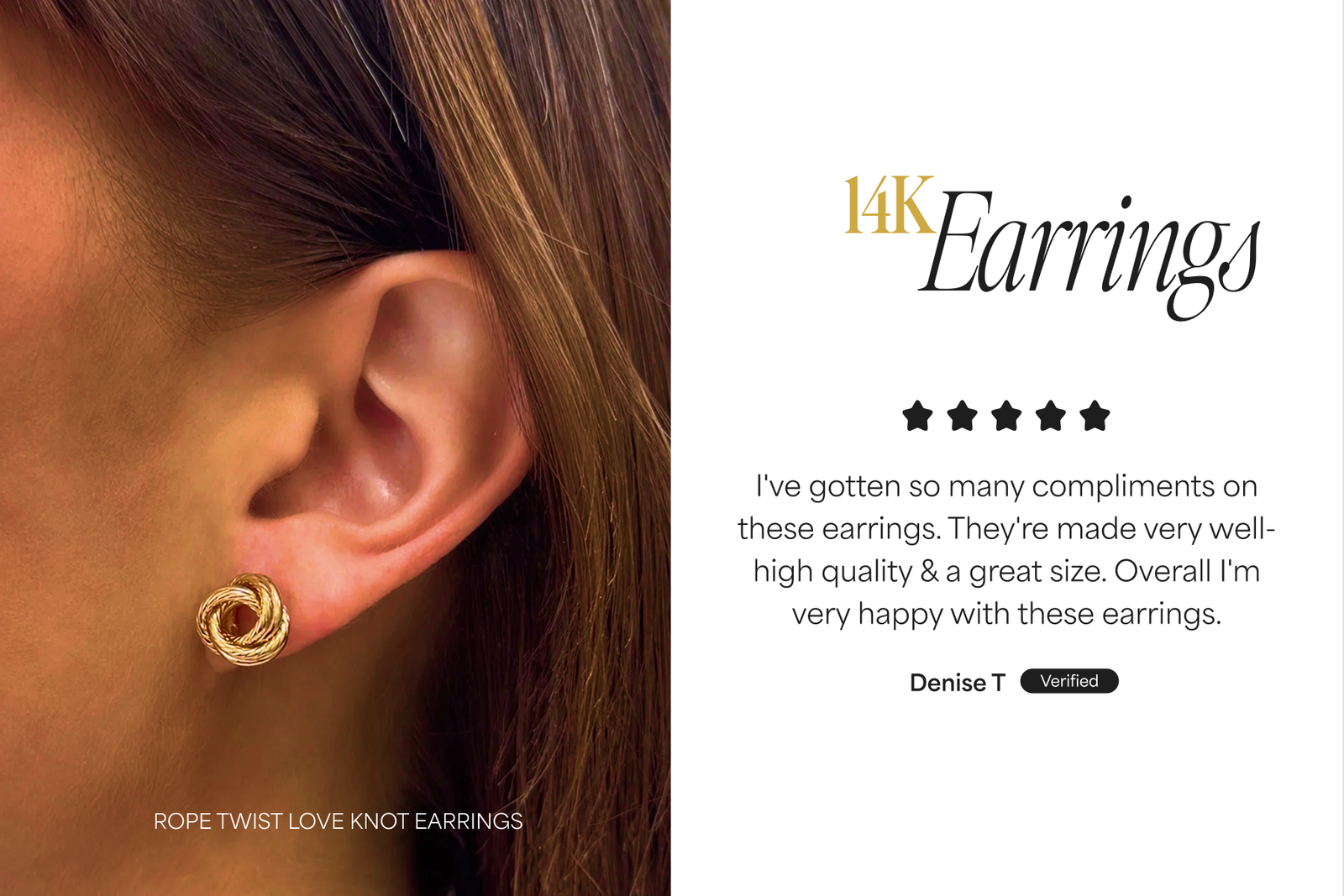 Rope Twist Love Knot Earrings