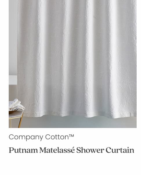 Putnam Cotton Matelassé Shower Curtain