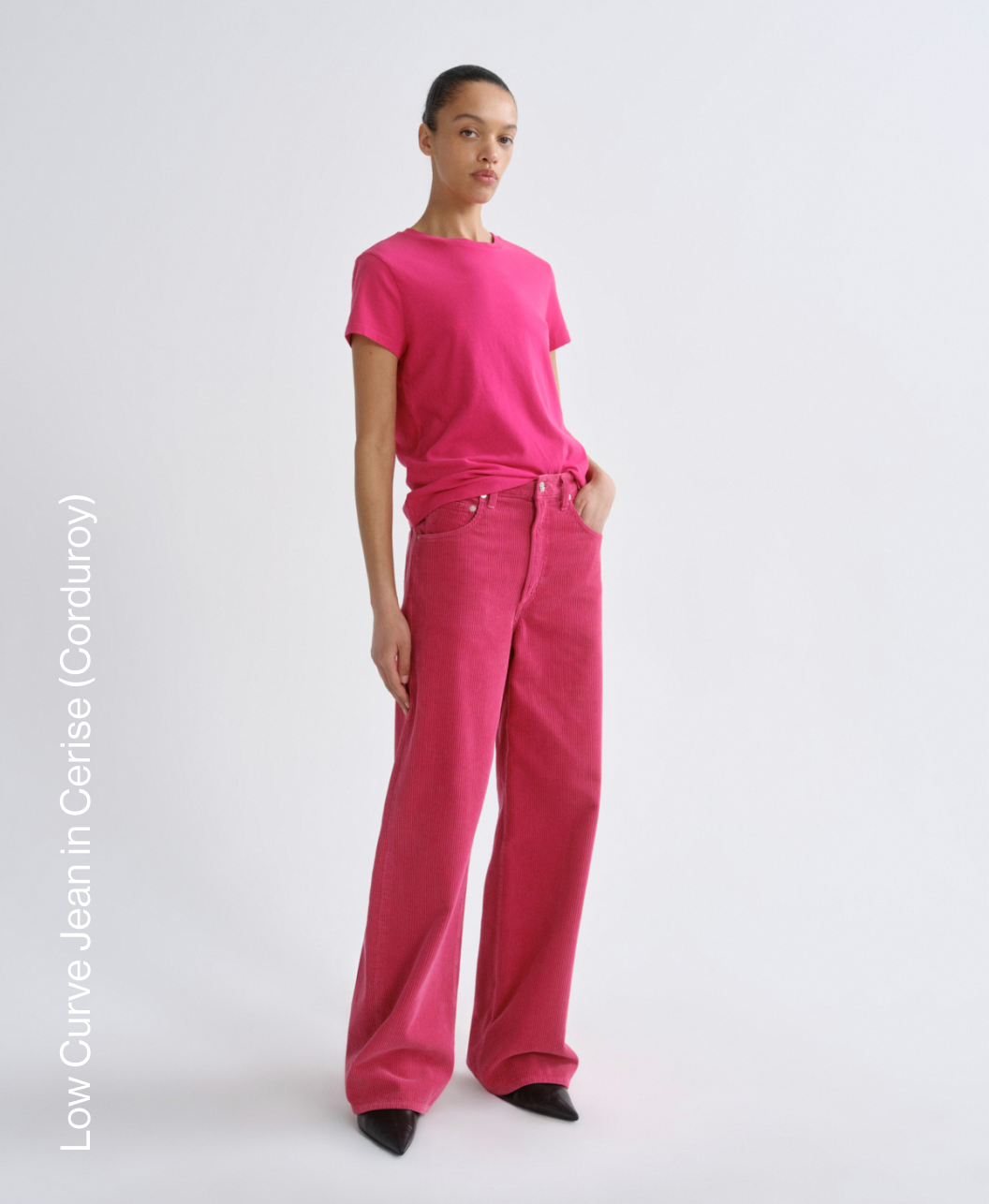 Low Curve Jean Corduroy in Cerise