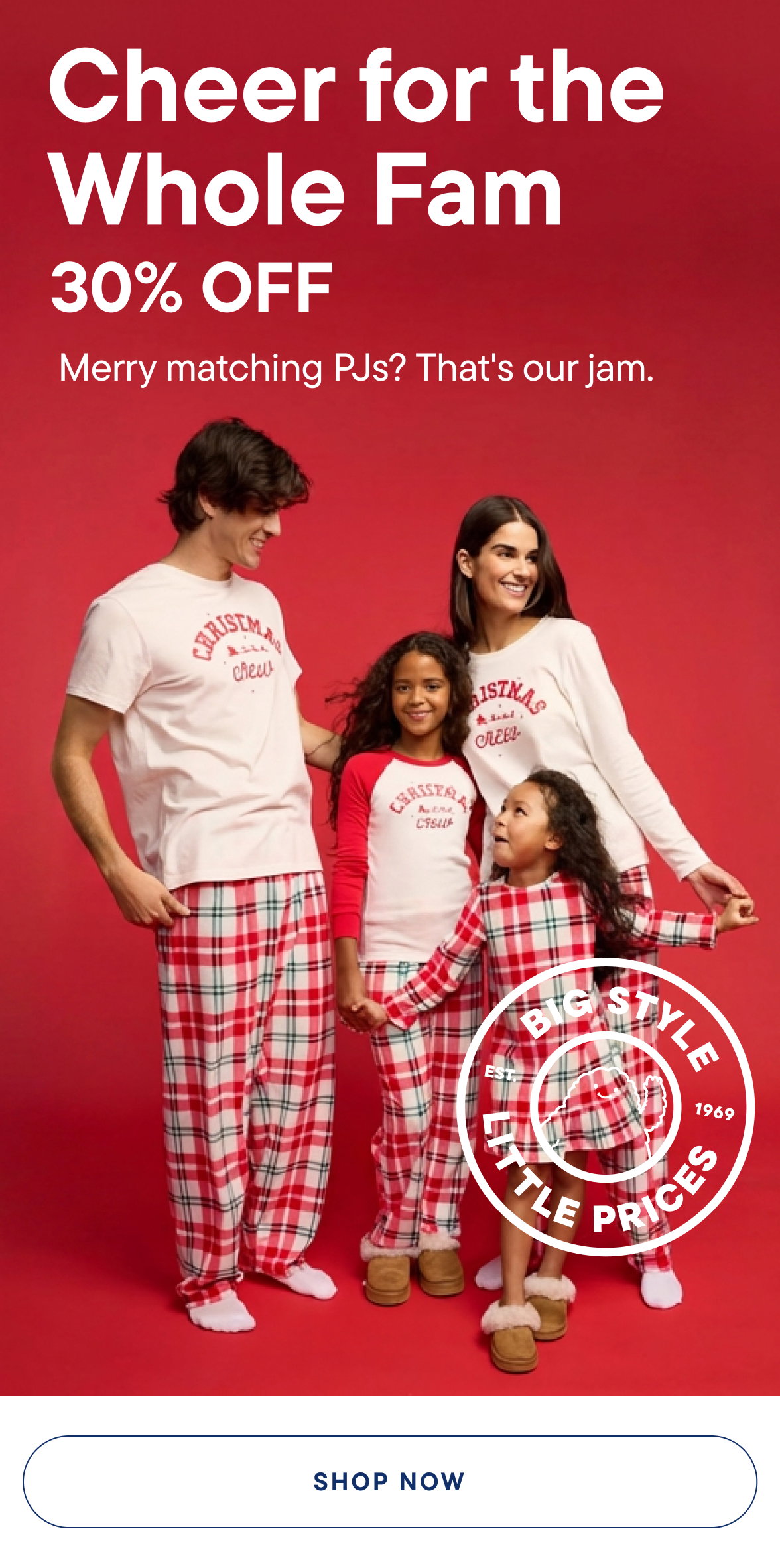 30% off Holiday Pajamas