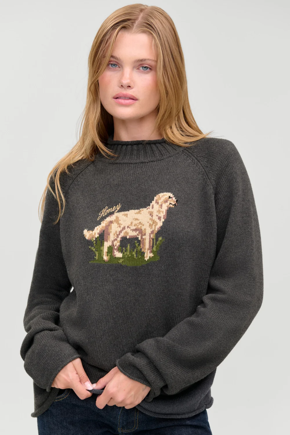 Image of Noelle Cotton Knit Turtleneck - Honey at Play