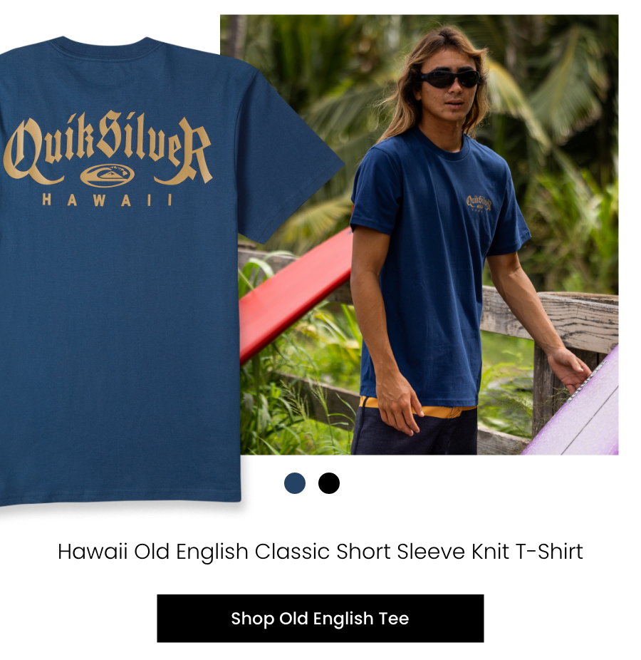 Hawaii Old English Classic Short Sleeve Knit T-Shirt - Delivers breathable comfort in 100% cotton.