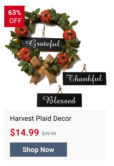 Harvest Plaid Decor