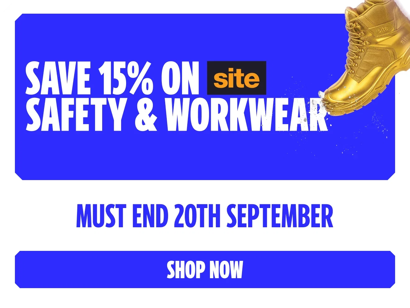 Save 15% on Site safety & workwear. Download the free Screwfix App and turn on your Rewards permissions to not miss out! Must end 20th September. Download the app