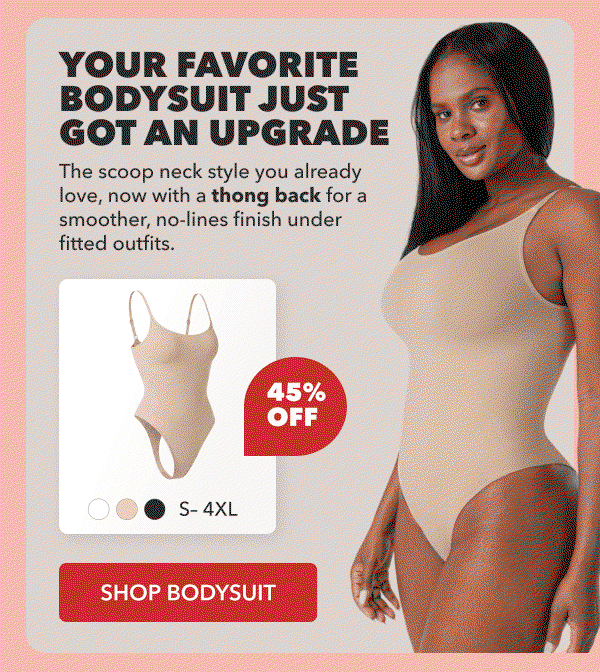 Shapermint Essentials All Day Every Day Scoop Neck Thong Bodysuit