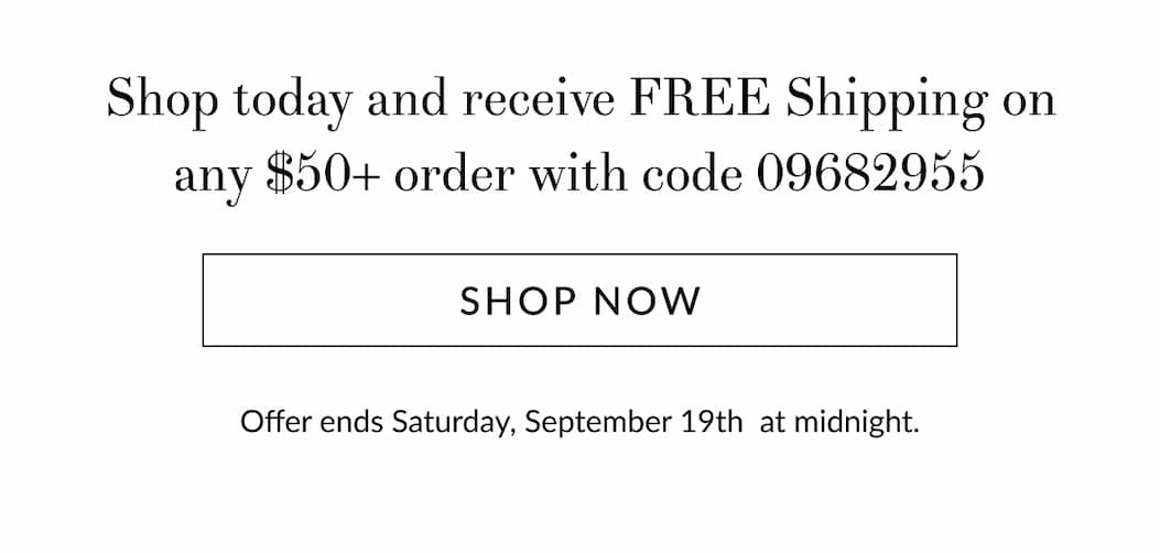 Free shipping on any $50+ order