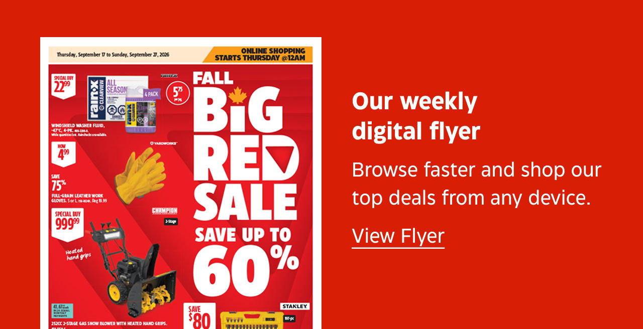 Our weekly digital flyer. Browse faster and shop our top deals from any device. View Flyer.