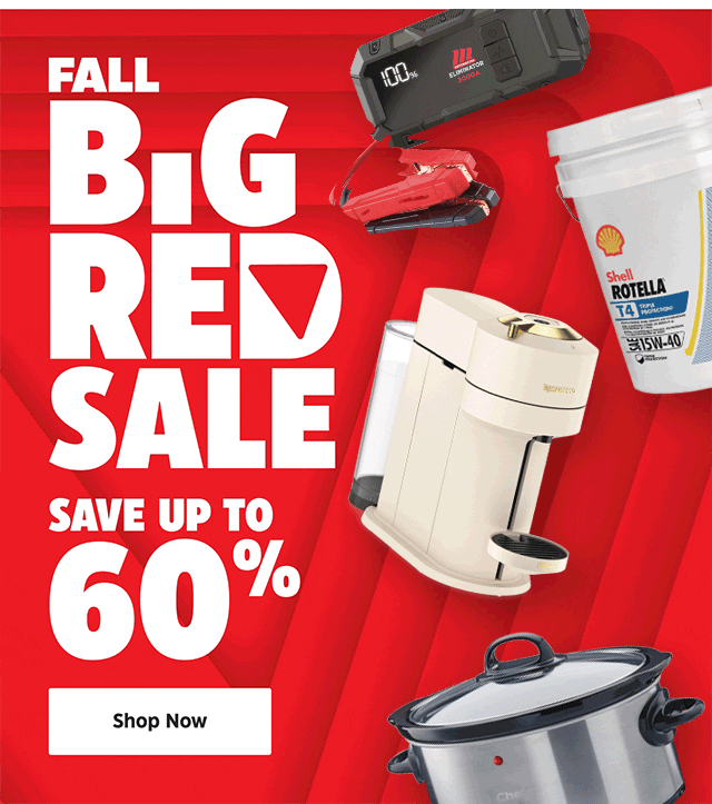 Fall Big Red Sale. Save up to 60%. Shop Now.