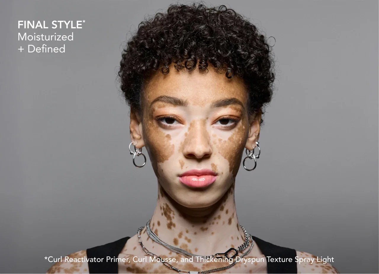 FINAL STYLE* Moisturized + Defined | *Curl Reactivator Primer, Curl Mousse, and Thickening Dryspun Texture Spray Light FINAL STYLE* Moisturized + Defined | *Curl Reactivator Primer, Curl Mousse, and Thickening Dryspun Texture Spray Light