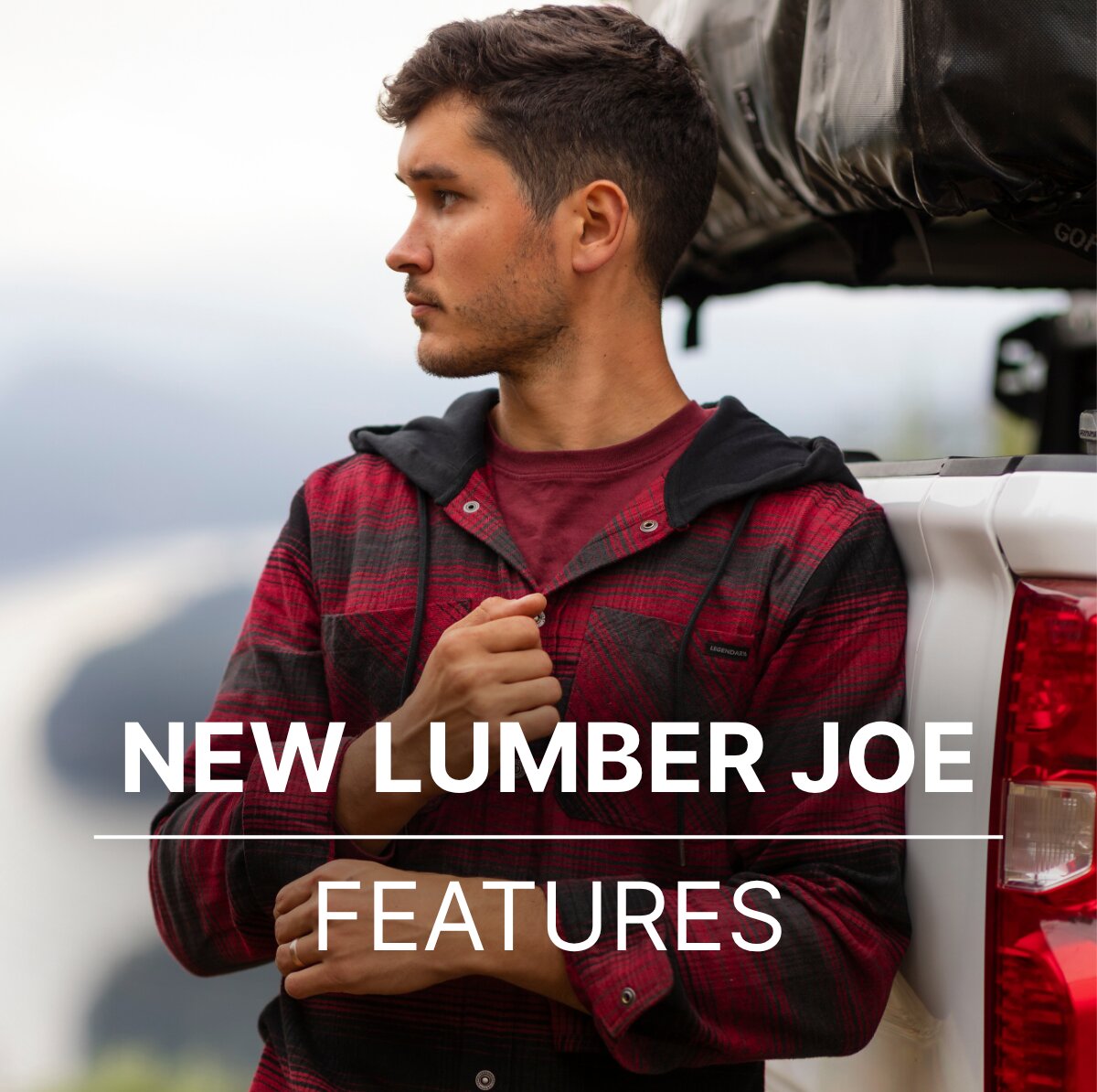 Men's Lumber Joe Flannel Hooded Long Sleeve Snap Shirt