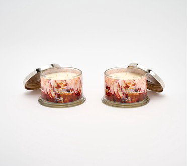 HomeWorx by Slatkin + Co. S/2 18oz Apple Butter Waffles Candles