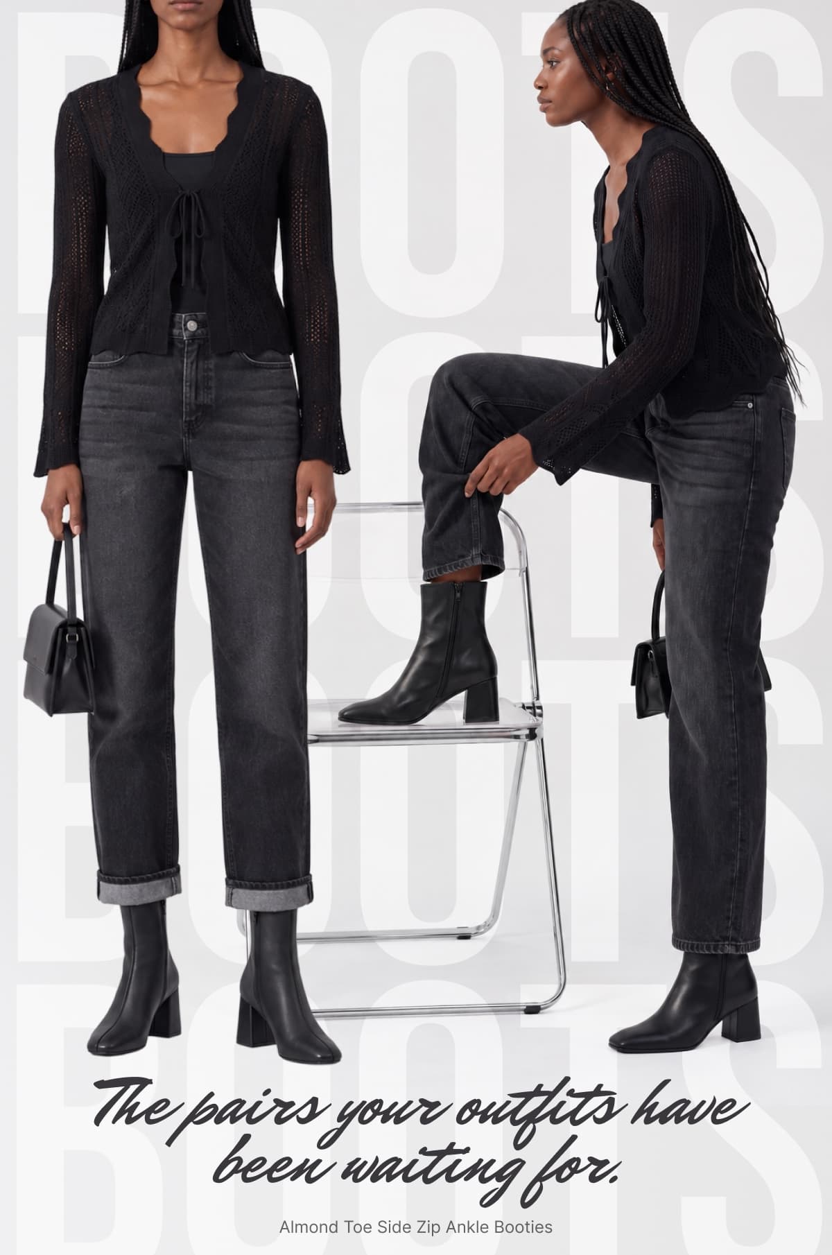 Shop Almond Toe Side Zip Ankle Booties