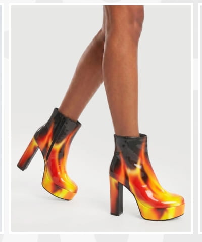 Shop Block Heel Round Toe Ankle Boots with Side Zipper