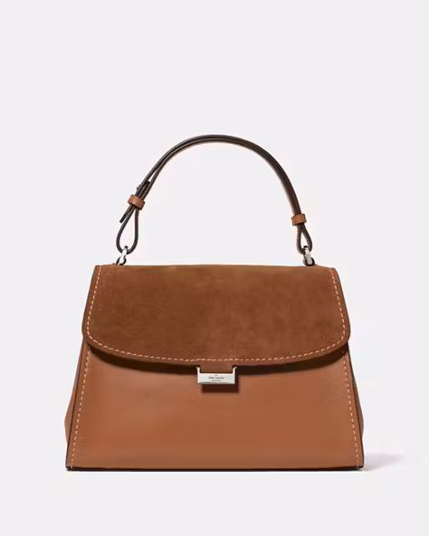 Riley Suede Top Handle Bag
