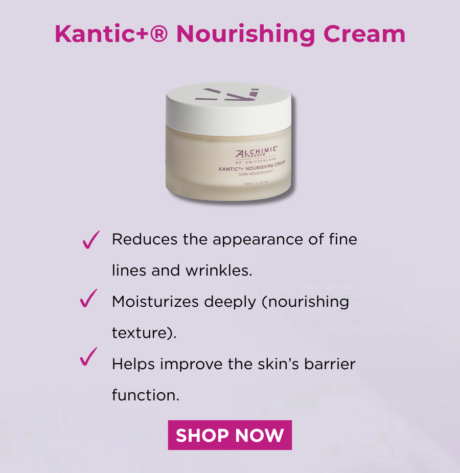 An image of Kantic+® Nourishing Cream with benefits.