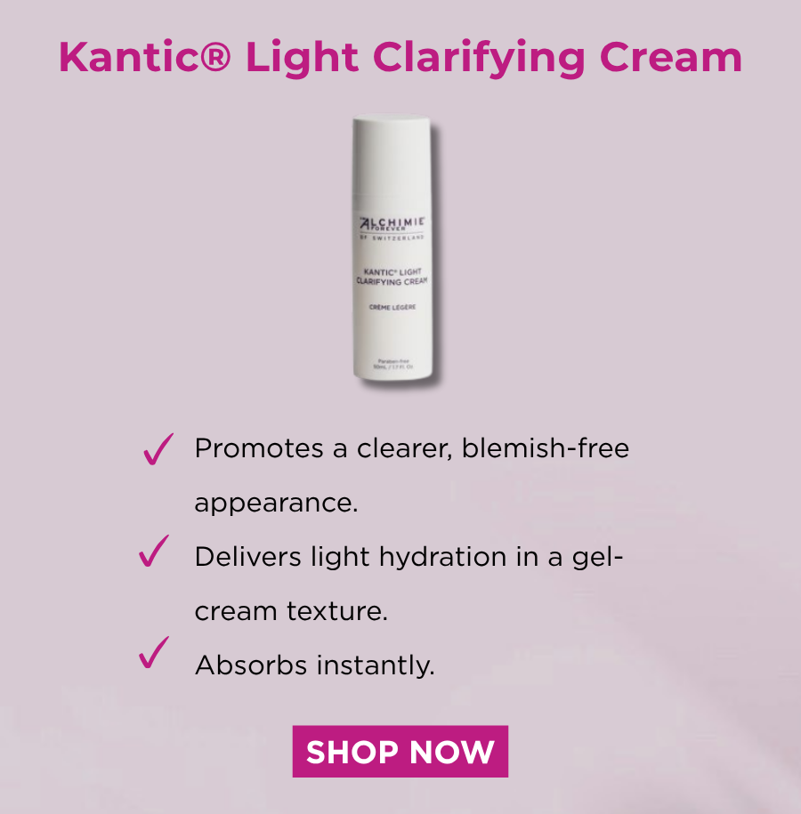 An image of Kantic® Light Clarifying Cream with benefits.