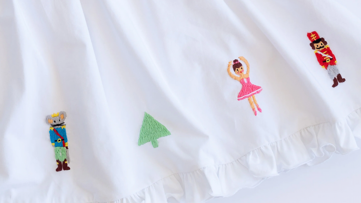 Nutcracker Hand Embroidered Knit Gown