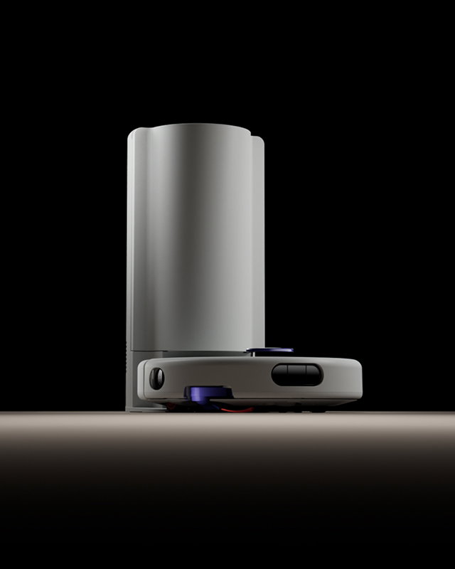 Dyson R1 Nurovi Dry robot vacuum cleaner and dock.