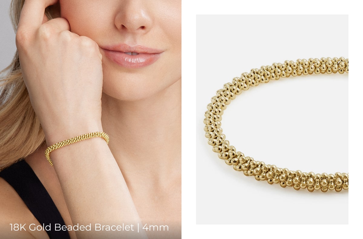 Two-Tone Caviar Versa Wrap Bracelet | 5mm