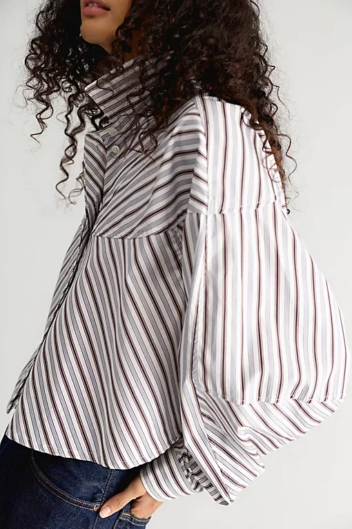 Agolde Agnes Striped Button Down Shirt
