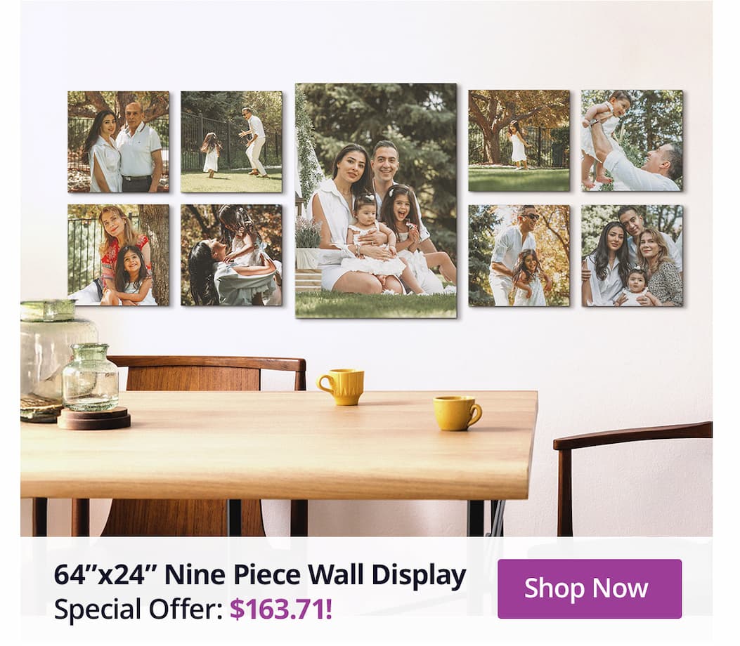 Special Offer: 64"x24" Nine Piece Wall Display for just $163.71! Shop Now