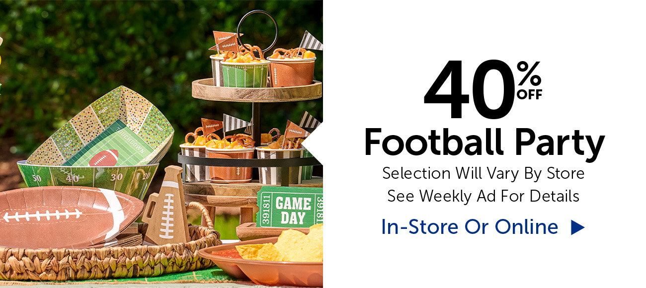 Football Party - Selection Will Vary By Store