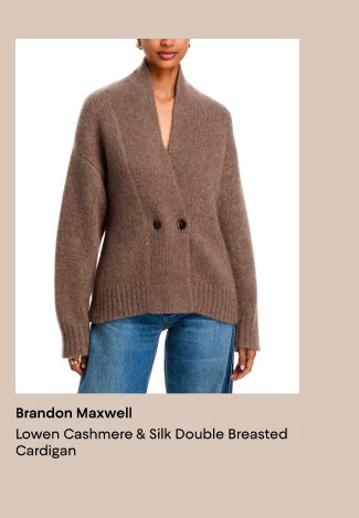 Lowen Cashmere & Silk Double Breasted Cardigan