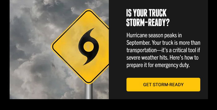 Truck prep for big storms