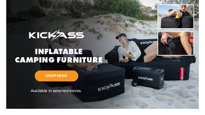 Kickass inflatable camping furniture. Shop now