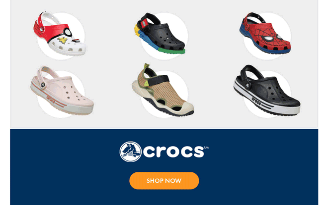 Crocs. Shop now