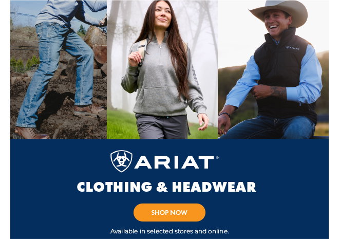 Ariat has arrived. Clothing & headwear. Shop now