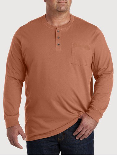 Long-Sleeve Jersey Henley Shirt