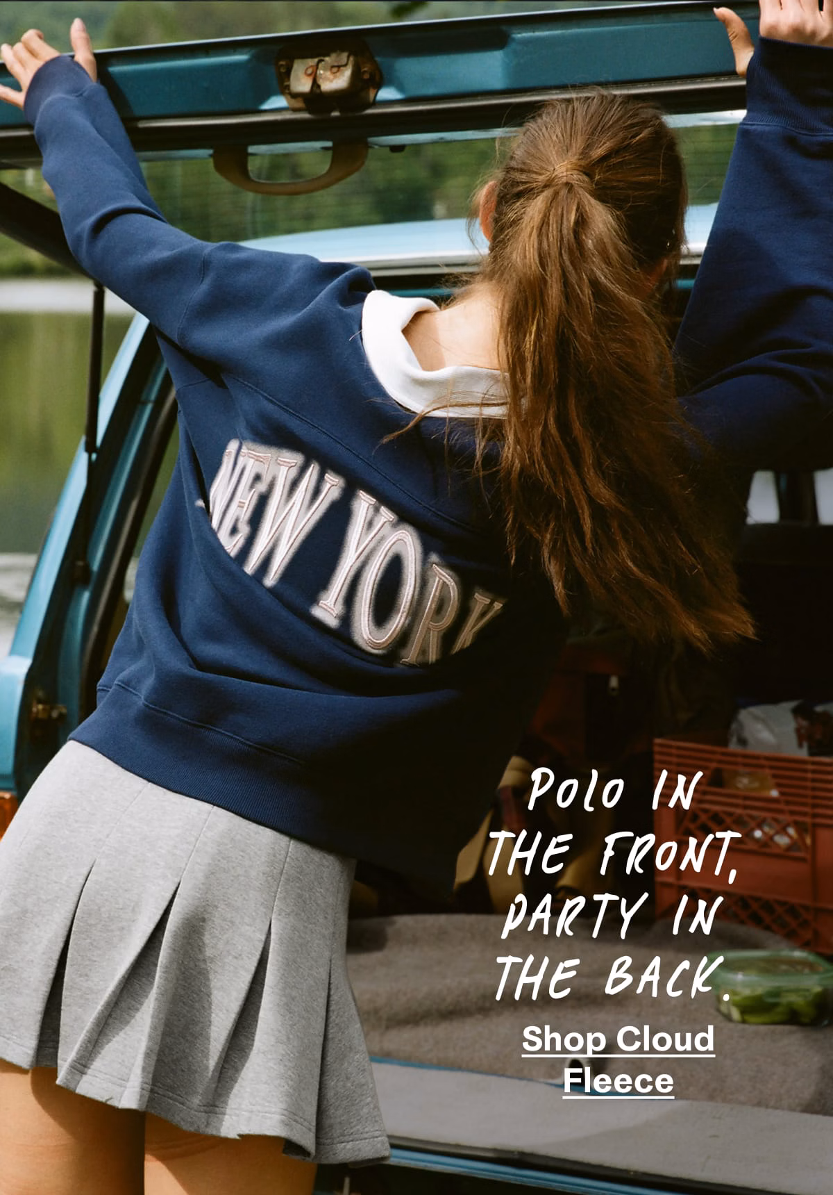 Polo in the front, party in the back. | Shop Cloud Fleece
