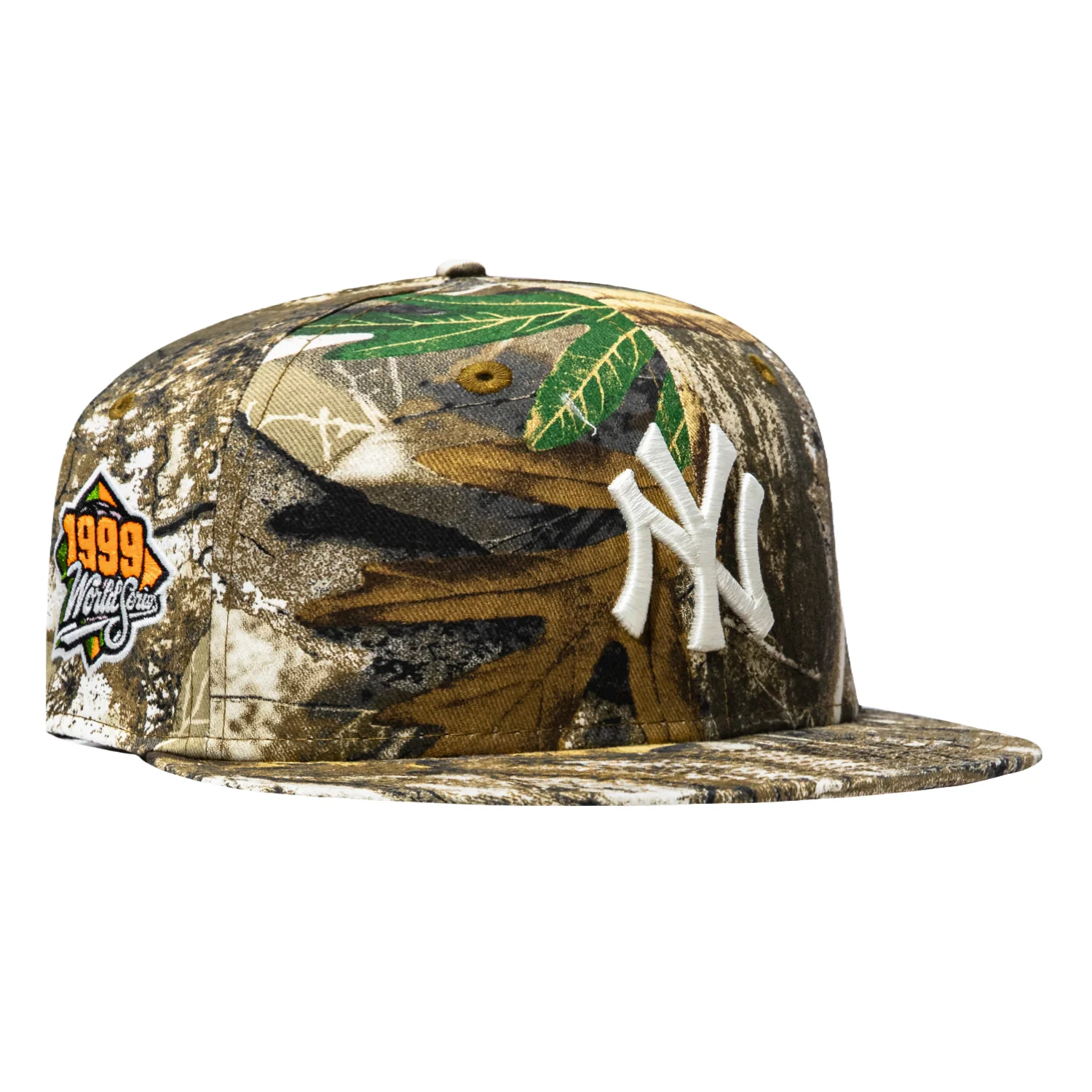 Image of New Era 59Fifty New York Yankees 1999 World Series Patch Pink UV Hat - Realtree