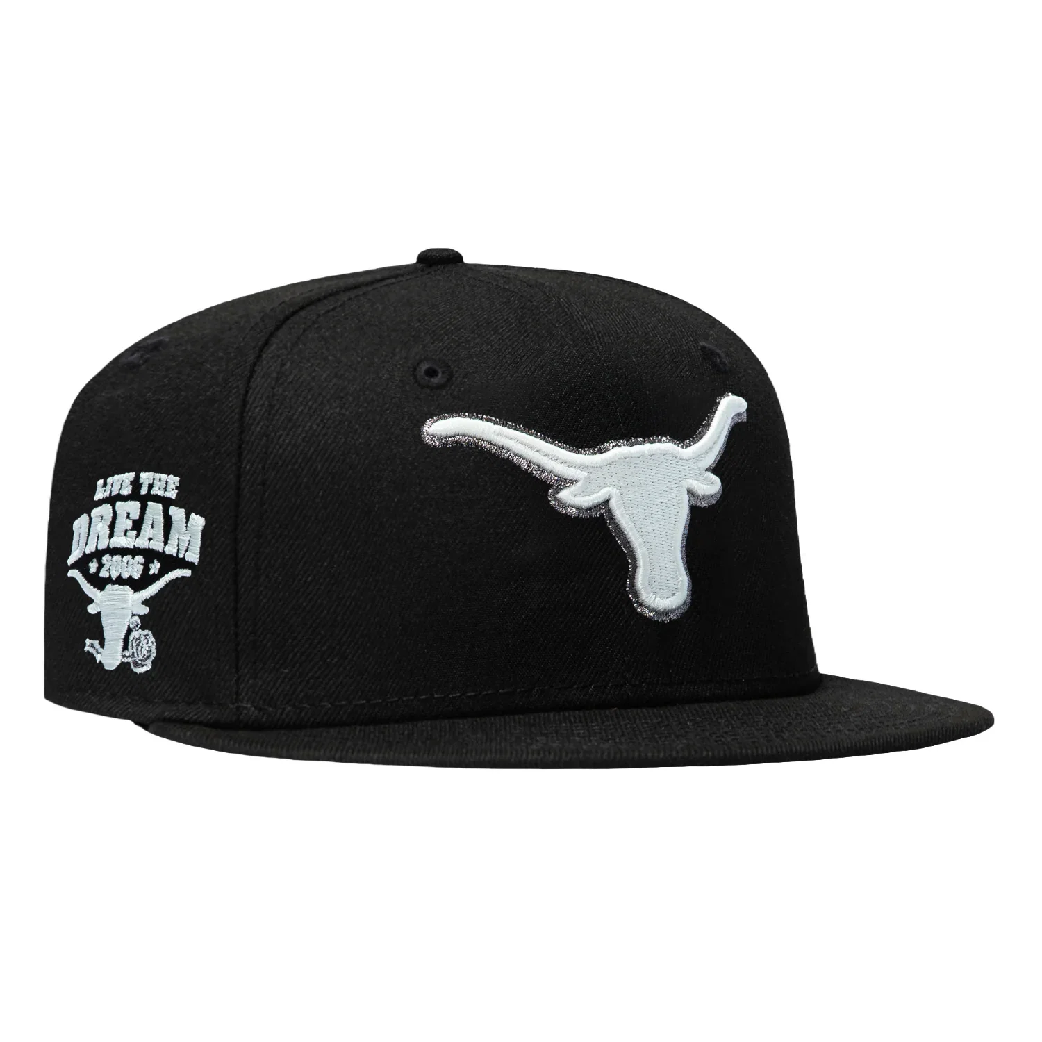 Image of New Era 59Fifty Texas Longhorns 2006 Live the Dream Patch Hat - Black, White