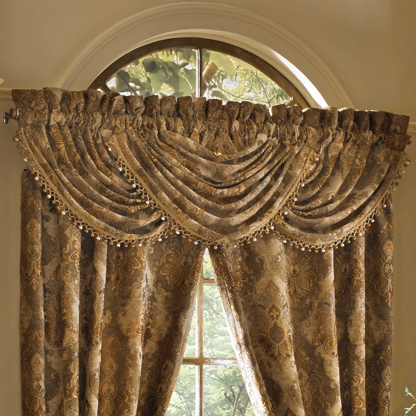 Bradshaw Natural Waterfall Window Valance