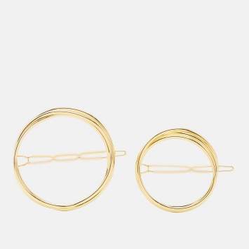 Gold Tone Circle Hair Clip