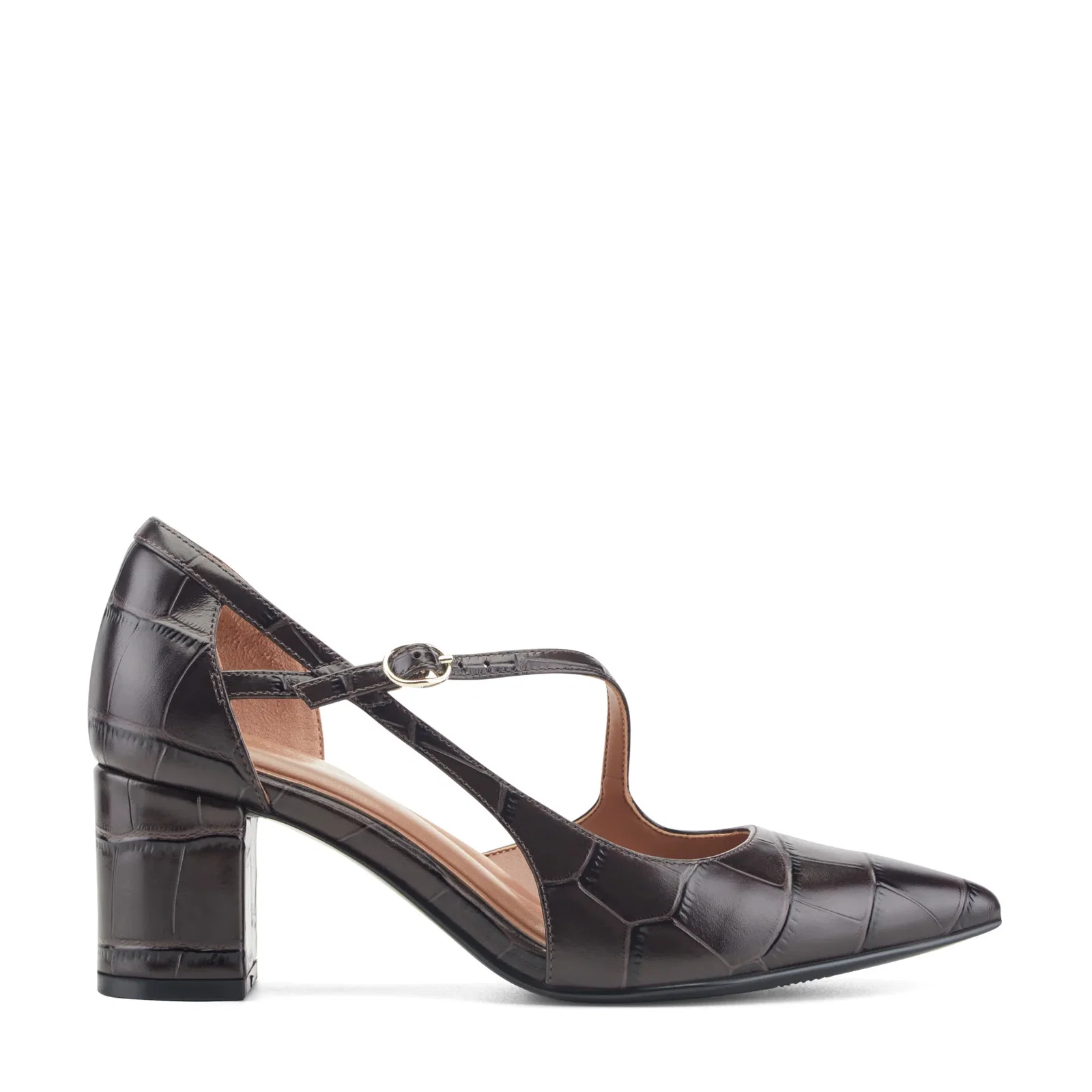 Image of Nerina Asymmetrical Block Heel Pumps