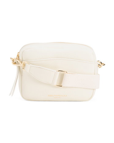Leather Carina Crossbody for Women | Cream | Leather/Metal