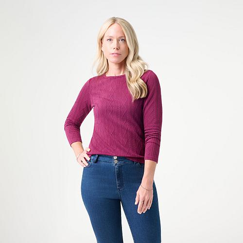 TOWERHILL BY CB CABLEKNIT LS T