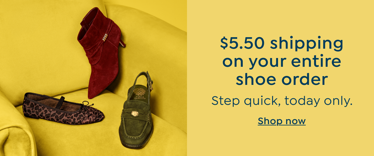 $5.50 Shipping on Shoe Orders
