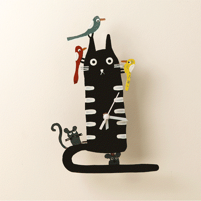 Cat & Co. Pendulum Wall Clock