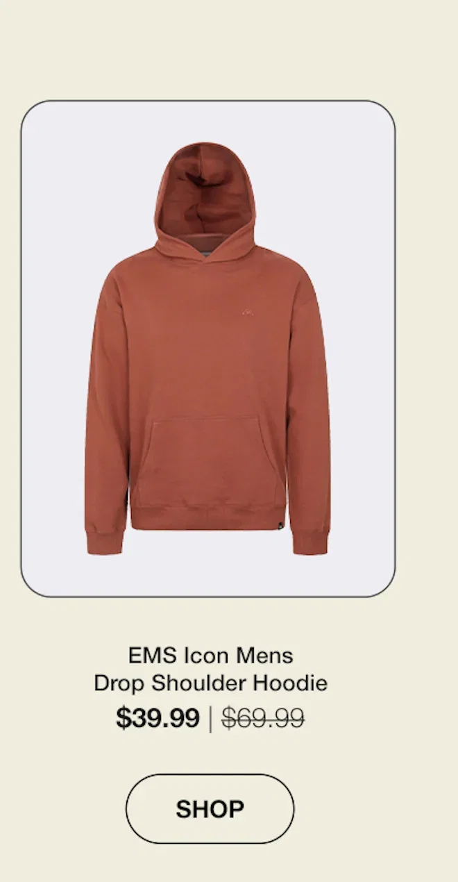 EMS Icon Mens Drop Shoulder Hoodie