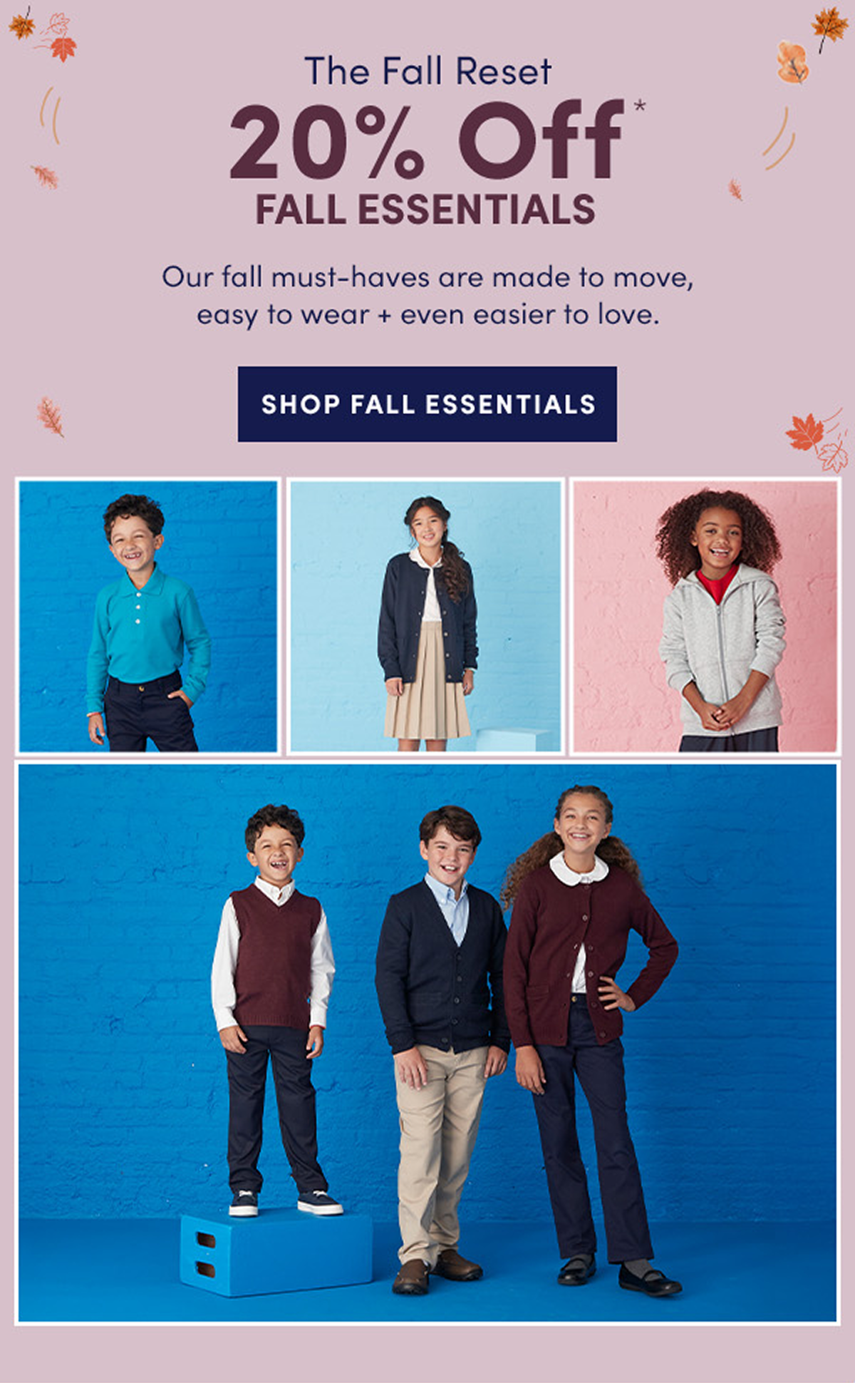 20% off fall essentials